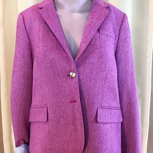 J Crew pink tweed blazer